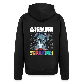 Écoliers 2024 Inscriptions scolaires Retour à l’école - Veste à capuche bio Premium Unisexe - noir - Dos - Nico (187cm)