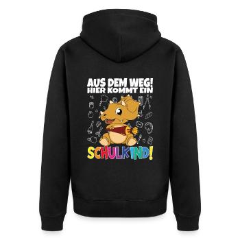 School Child 2024 School Enrollment Back to School - Unisex Premium Organic Zip Hoodie - black - Back - Nico (187cm)