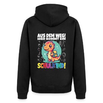 School Child 2024 School Enrollment Back to School - Unisex Premium Organic Zip Hoodie - black - Back - Nico (187cm)