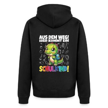 Écoliers 2024 Inscriptions scolaires Retour à l’école - Veste à capuche bio Premium Unisexe - noir - Dos - Nico (187cm)