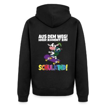 School Child 2024 School Enrollment Back to School - Unisex Premium Organic Zip Hoodie - black - Back - Nico (187cm)