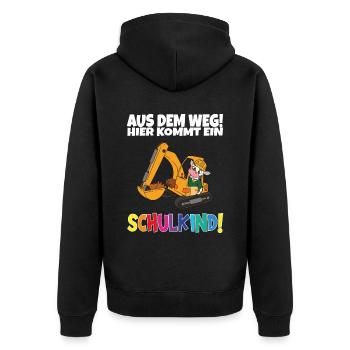School Child 2024 School Enrollment Back to School - Unisex Premium Organic Zip Hoodie - black - Back - Nico (187cm)