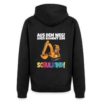 School Child 2024 School Enrollment Back to School - Unisex Premium Organic Zip Hoodie - black - Back - Nico (187cm)