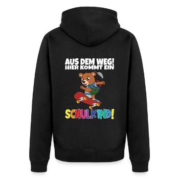School Child 2024 School Enrollment Back to School - Unisex Premium Organic Zip Hoodie - black - Back - Nico (187cm)