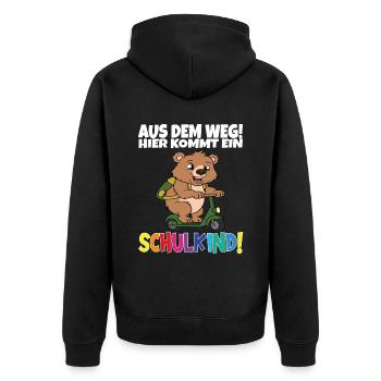 School Child 2024 School Enrollment Back to School - Unisex Premium Organic Zip Hoodie - black - Back - Nico (187cm)