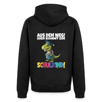 School Child 2024 School Enrollment Back to School - Unisex Premium Organic Zip Hoodie - black - Back - Nico (187cm)