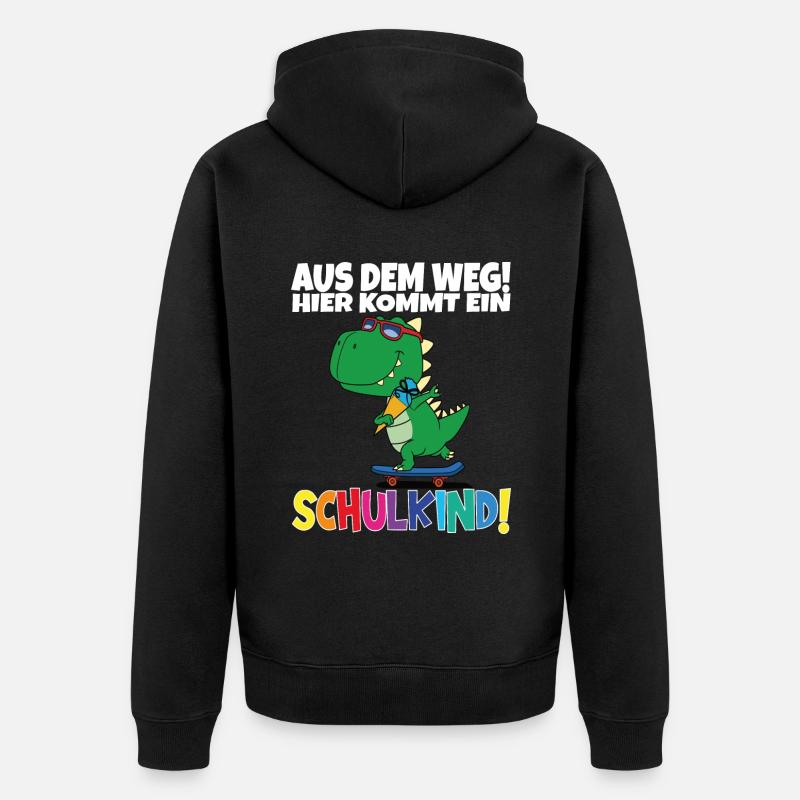 Écolier 2024 entrant à l'école - Veste à capuche bio Premium Unisexe - noir