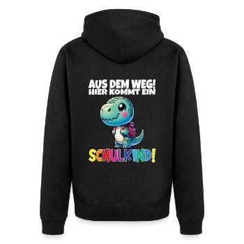 Écolier 2024 entrant à l'école - Veste à capuche bio Premium Unisexe - noir - Dos - Nico (187cm)