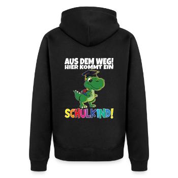 Écolier 2024 entrant à l'école - Veste à capuche bio Premium Unisexe - noir - Dos - Nico (187cm)