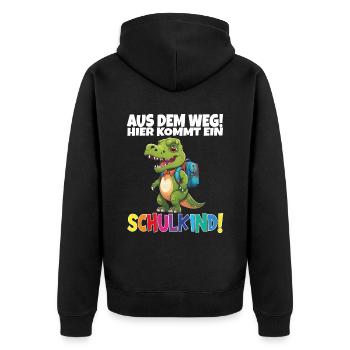 Écolier 2024 entrant à l'école - Veste à capuche bio Premium Unisexe - noir - Dos - Nico (187cm)