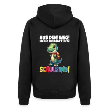 Écolier 2024 entrant à l'école - Veste à capuche bio Premium Unisexe - noir - Dos - Nico (187cm)