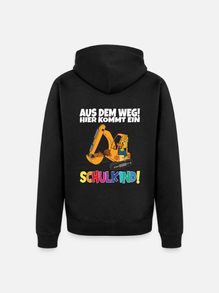 Écolier 2024 entrant à l'école - Veste à capuche bio Premium Unisexe - noir