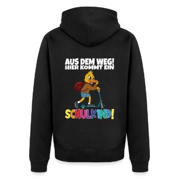 Écolier 2024 entrant à l'école - Veste à capuche bio Premium Unisexe - noir - Dos - Nico (187cm)