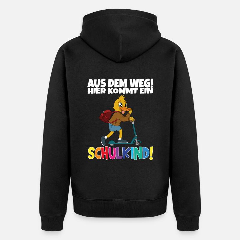 Écolier 2024 entrant à l'école - Veste à capuche bio Premium Unisexe - noir