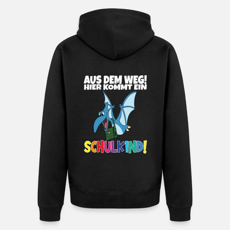 Écolier 2024 entrant à l'école - Veste à capuche bio Premium Unisexe - noir