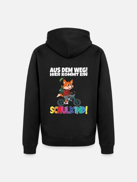Écolier 2024 entrant à l'école - Veste à capuche bio Premium Unisexe - noir