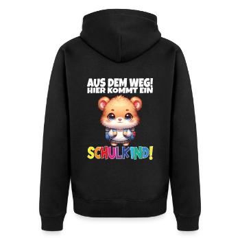 Écolier 2024 entrant à l'école - Veste à capuche bio Premium Unisexe - noir - Dos - Nico (187cm)