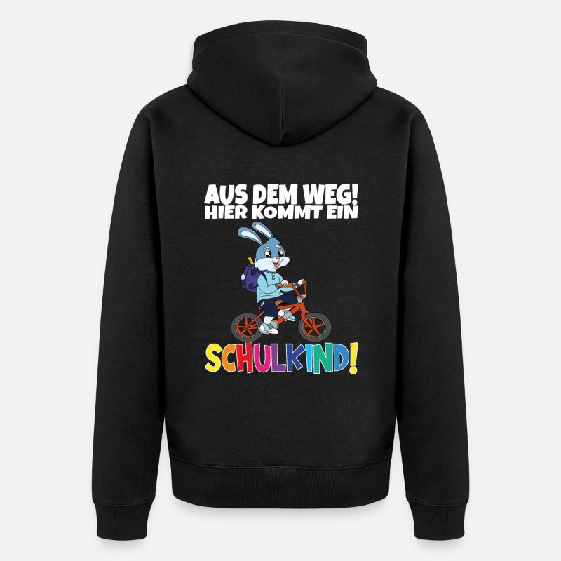 Écolier 2024 entrant à l'école - Veste à capuche bio Premium Unisexe - noir