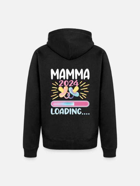 Super Mamma 2024 Loading - Unisex Premium Organic Zip Hoodie - black