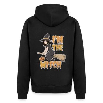 Sorcière d’Halloween Je suis la sorcière Halloween - Veste à capuche bio Premium Unisexe - noir - Dos - Nico (187cm)