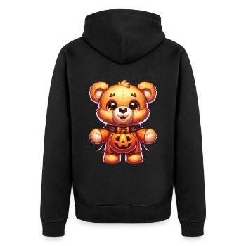 Halloween Teddy Bear Halloween Bear - Unisex Premium Organic Zip Hoodie - black - Back - Nico (187cm)