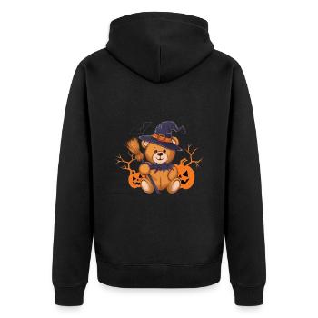 Ours en peluche d’Halloween Ours d’Halloween - Veste à capuche bio Premium Unisexe - noir - Dos - Nico (187cm)