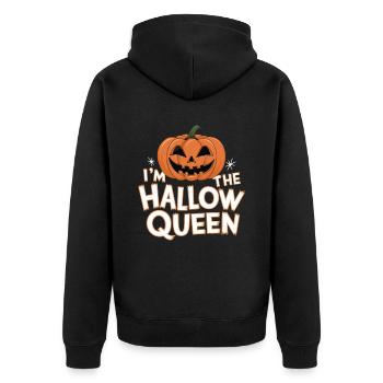 Halloween Women's Costume - Unisex Premium Organic Zip Hoodie - black - Back - Nico (187cm)
