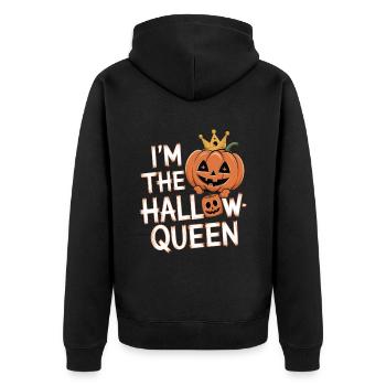 Halloween Women's Costume - Unisex Premium Organic Zip Hoodie - black - Back - Nico (187cm)