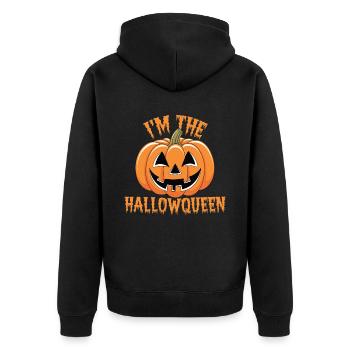 Halloween Women's Costume - Unisex Premium Organic Zip Hoodie - black - Back - Nico (187cm)