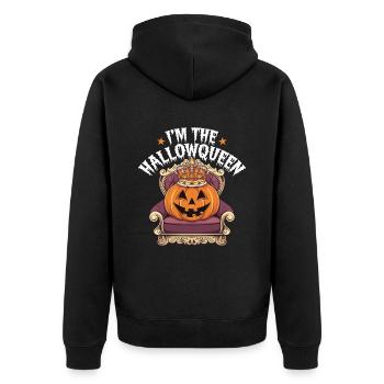 Halloween Women's Costume - Unisex Premium Organic Zip Hoodie - black - Back - Nico (187cm)