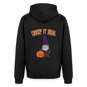 Mignon Halloween Fantôme Halloween - Veste à capuche bio Premium Unisexe - noir - Dos - Nico (187cm)