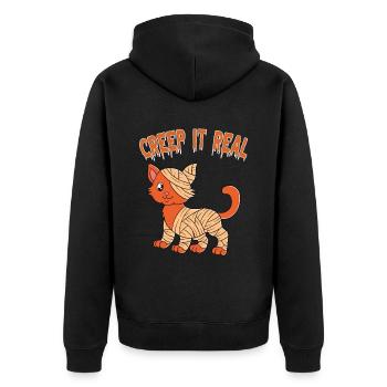 Mignon Halloween Fantôme Halloween - Veste à capuche bio Premium Unisexe - noir - Dos - Nico (187cm)
