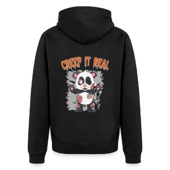 Mignon Halloween Fantôme Halloween - Veste à capuche bio Premium Unisexe - noir - Dos - Nico (187cm)