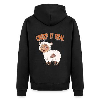 Mignon Halloween Fantôme Halloween - Veste à capuche bio Premium Unisexe - noir - Dos - Nico (187cm)