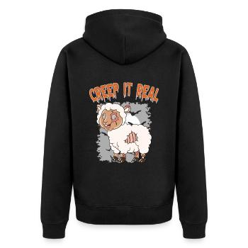 Mignon Halloween Fantôme Halloween - Veste à capuche bio Premium Unisexe - noir - Dos - Nico (187cm)