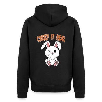Mignon Halloween Fantôme Halloween - Veste à capuche bio Premium Unisexe - noir - Dos - Nico (187cm)