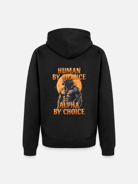 Werwolf Alpha Wolf Meme - Unisex Premium Bio Zip Hoodie - Schwarz