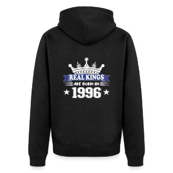 Cadeau d’anniversaire 1996 Millésime 1996 - Veste à capuche bio Premium Unisexe - noir - Dos - Nico (187cm)