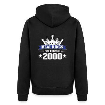 Cadeau d’anniversaire 2000 Vintage 2000 - Veste à capuche bio Premium Unisexe - noir - Dos - Nico (187cm)