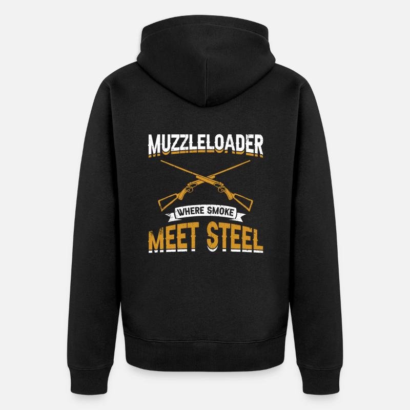 Vorderlader Muzzleloader Muzzle Loading - Unisex Premium Organic Zip Hoodie - black