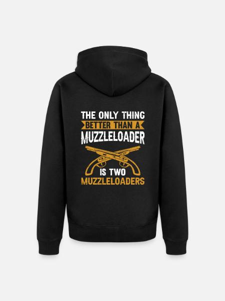 Vorderlader Muzzleloader Muzzle Loading - Unisex Premium Bio Zip Hoodie - Schwarz