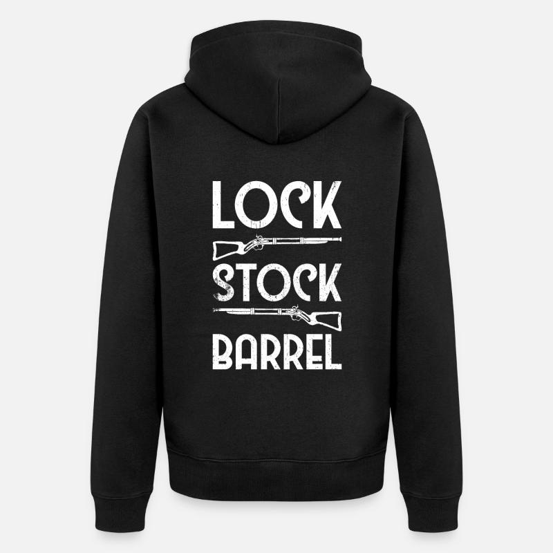 Vorderlader Muzzleloader Muzzle Loading - Unisex Premium Bio Zip Hoodie - Schwarz