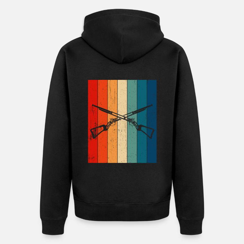 Vorderlader Muzzleloader Muzzle Loading - Unisex Premium Bio Zip Hoodie - Schwarz