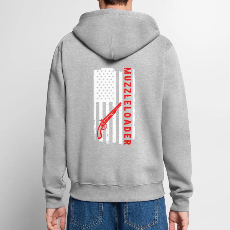 Vorderlader Muzzleloader Muzzle Loading Unisex Premium Bio Zip Hoodie