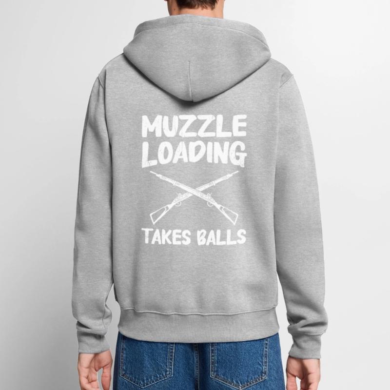 Vorderlader Muzzleloader Muzzle Loading Unisex Premium Bio Zip Hoodie