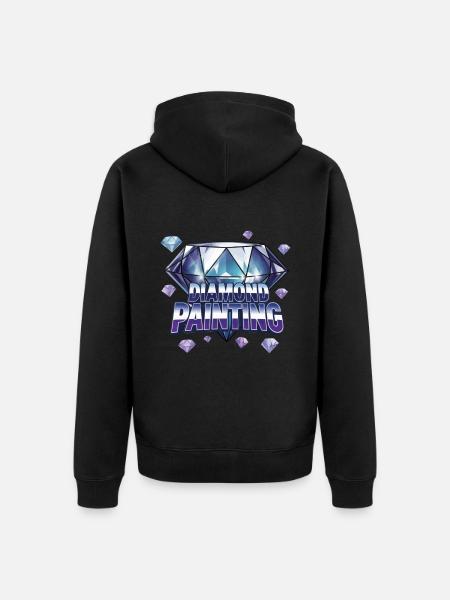 Diamond Painting Diamond Painter - Unisex Premium Organic Zip Hoodie - black