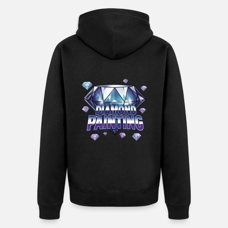 Diamond Painting Diamond Painter - Unisex Premium Bio Zip Hoodie - Schwarz