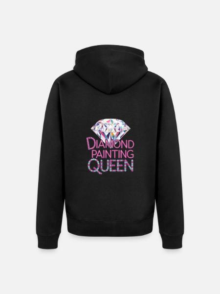 Diamond Painting Diamond Painter - Unisex Premium Organic Zip Hoodie - black