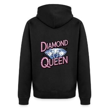 Diamond Painting Diamond Painter - Unisex Premium Bio Zip Hoodie - Schwarz - Hinten - Nico (187cm)