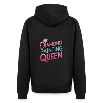 Diamond Painting Diamond Painter - Unisex Premium Bio Zip Hoodie - Schwarz - Hinten - Nico (187cm)